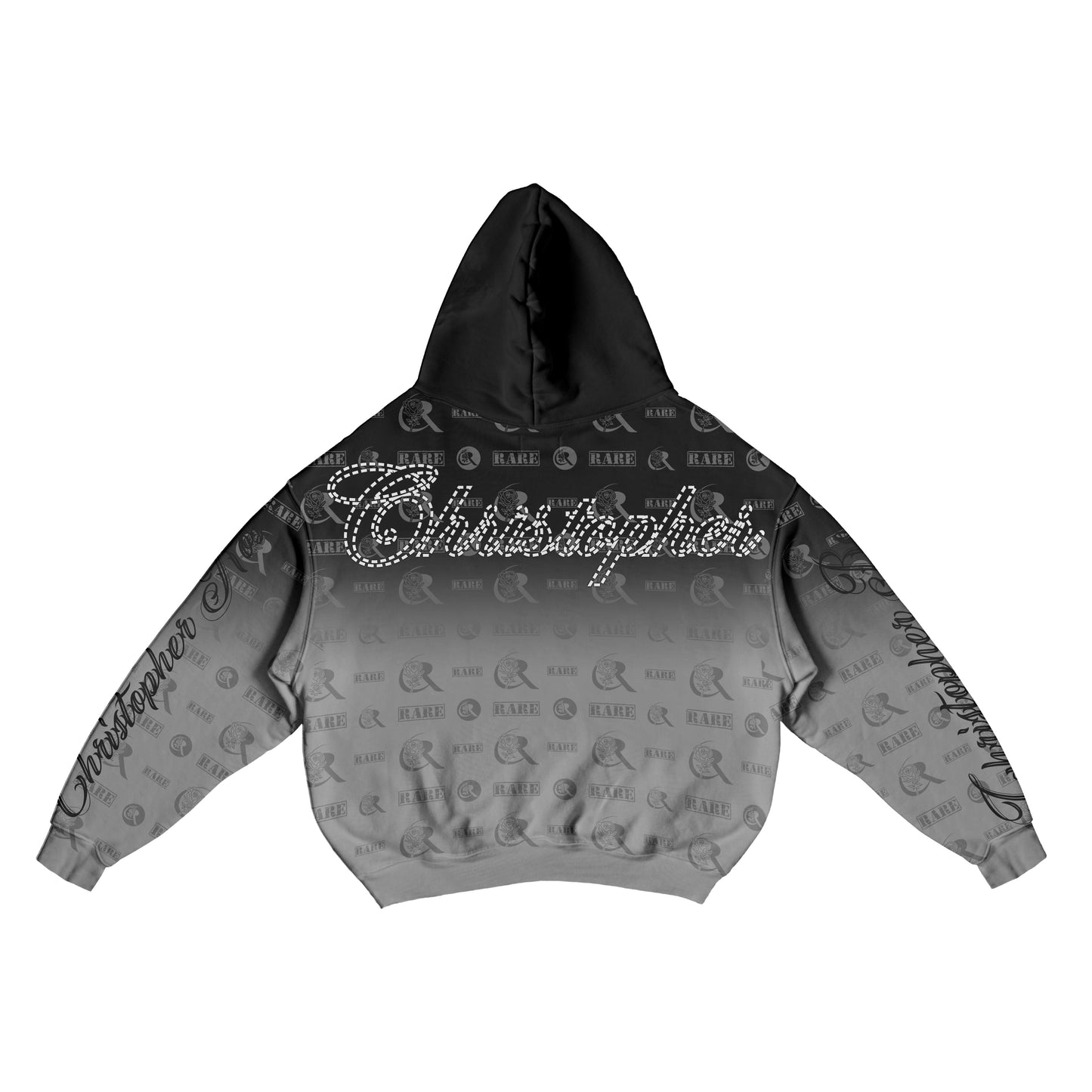 "Black Sheep" Black Baechi Rose Zip Up