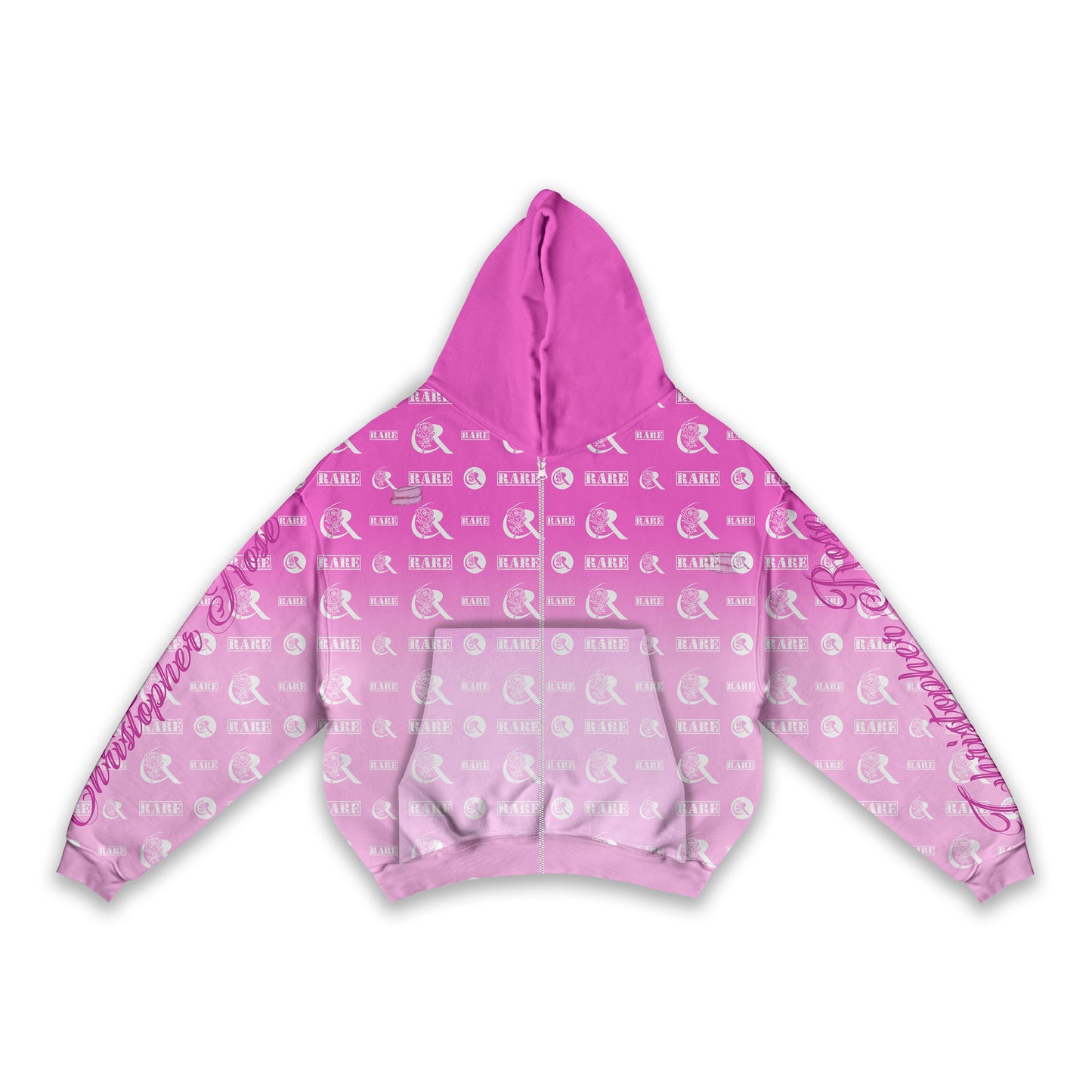 "I'm So into You" Pink Baechi Rose Zip Up