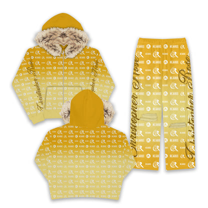 "Shine" Yellow Baechi Rose Zip Up