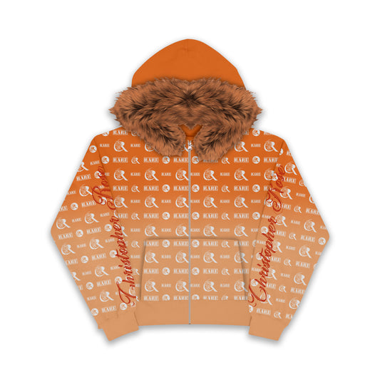 "Come on Chris" Orange Baechi Rose Zip Up